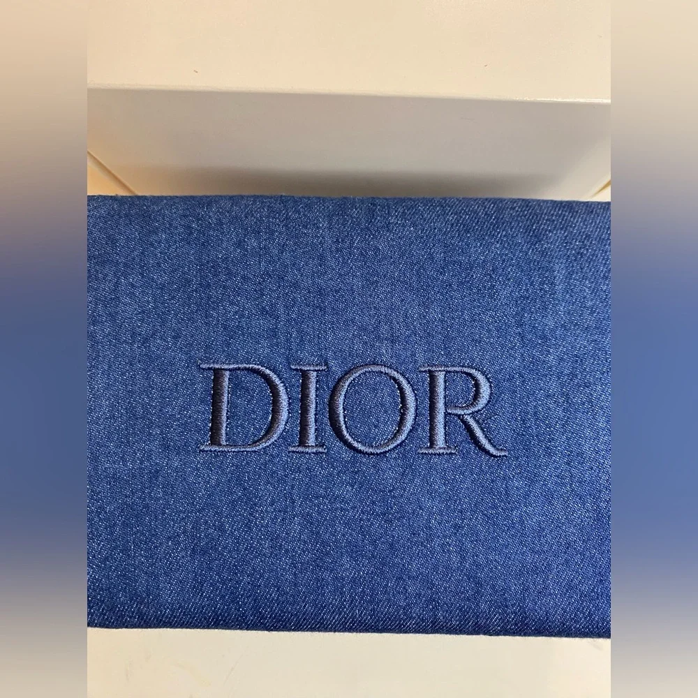 Dior Denim Beauty Line Makeup Bag Pouch, NEW/ with box